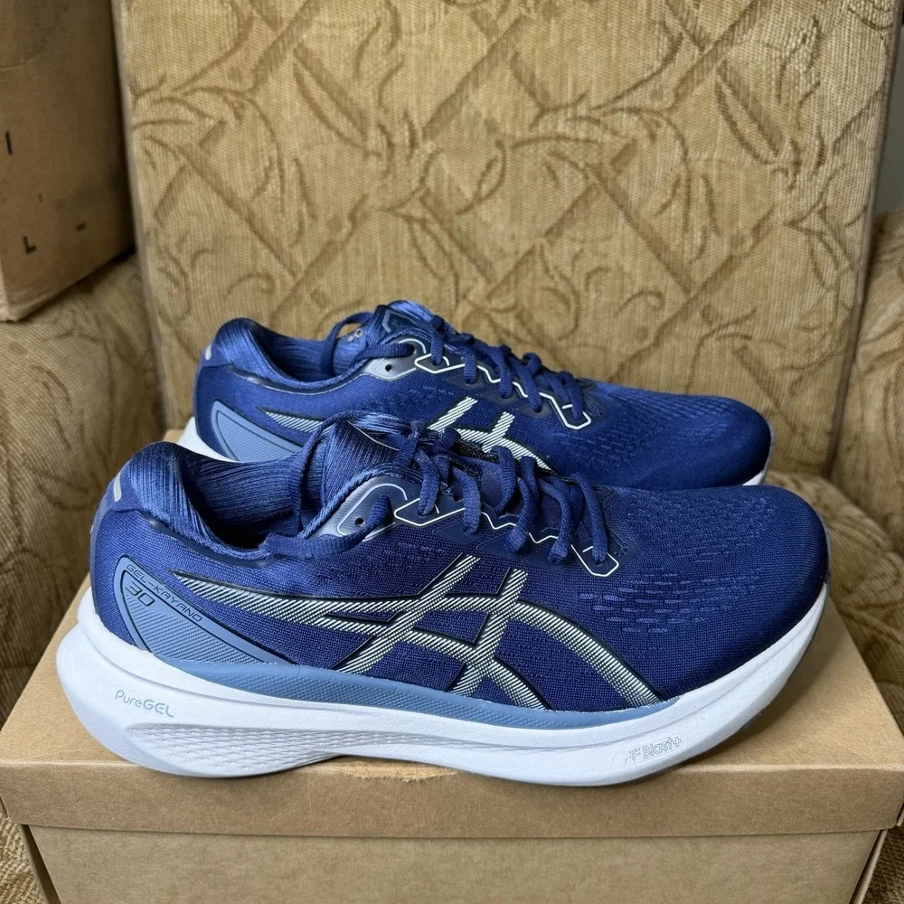 ASICS Gel-Kayano 30 Blue White 1012B357 Women's Size 12 Running Shoes